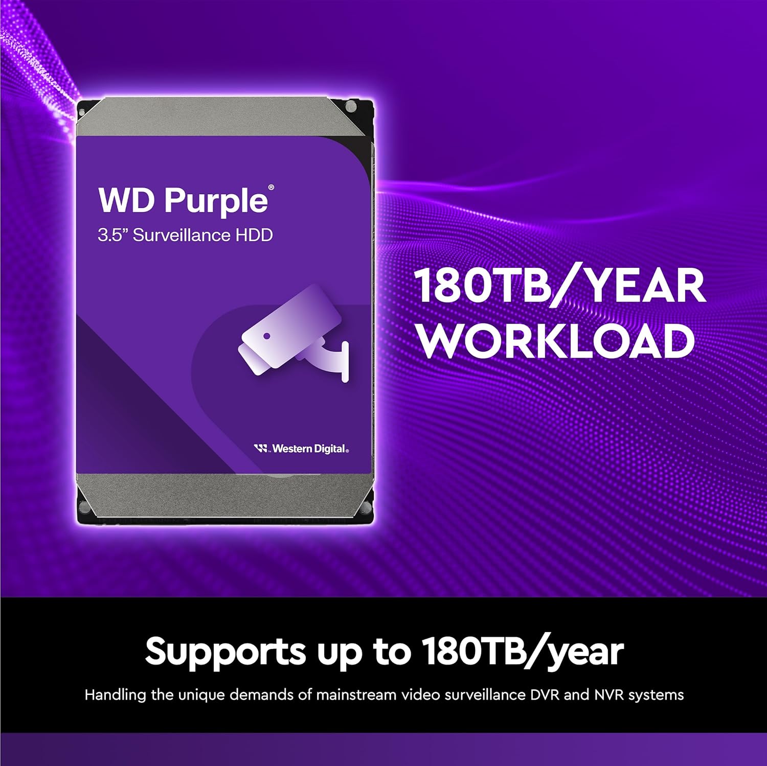 Western Digital 6TB WD Purple Surveillance Internal Hard Drive HDD - SATA 6 Gb/s